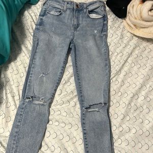 High rise jeans ankle jegging